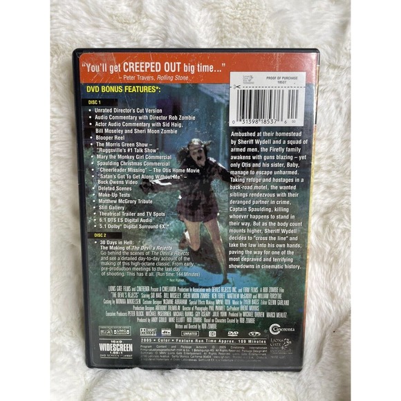 Rob Zombie's The Devil's Rejects DVD (2005) 2-disc Unrated Director’s Cut - Picture 2 of 3